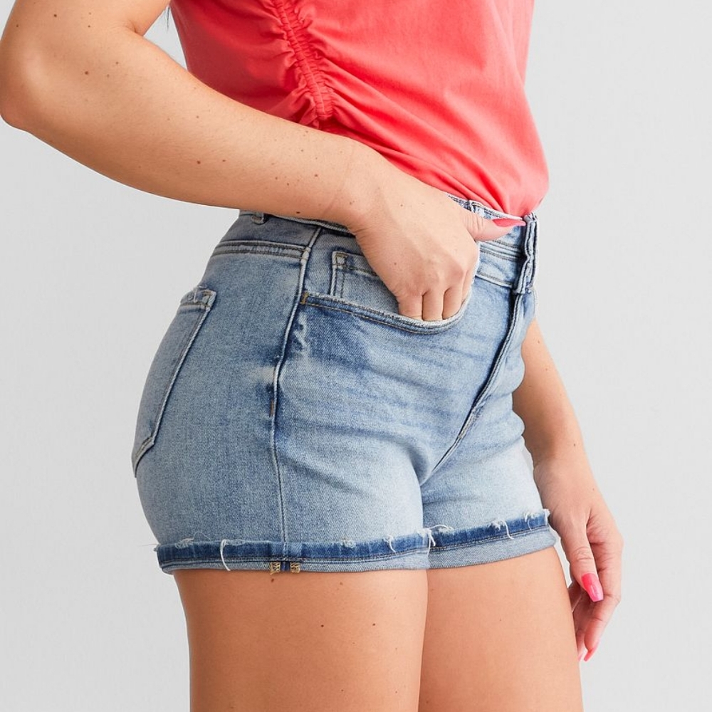 SOLD - KANCAN Signature For Buckle Kurvy High Waist Shorts sz 32 - Picture 4 of 8
